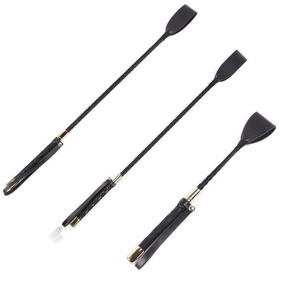 Riding Crop Durable Equestrian Training PU Leather Lightweight With Handle Horse
