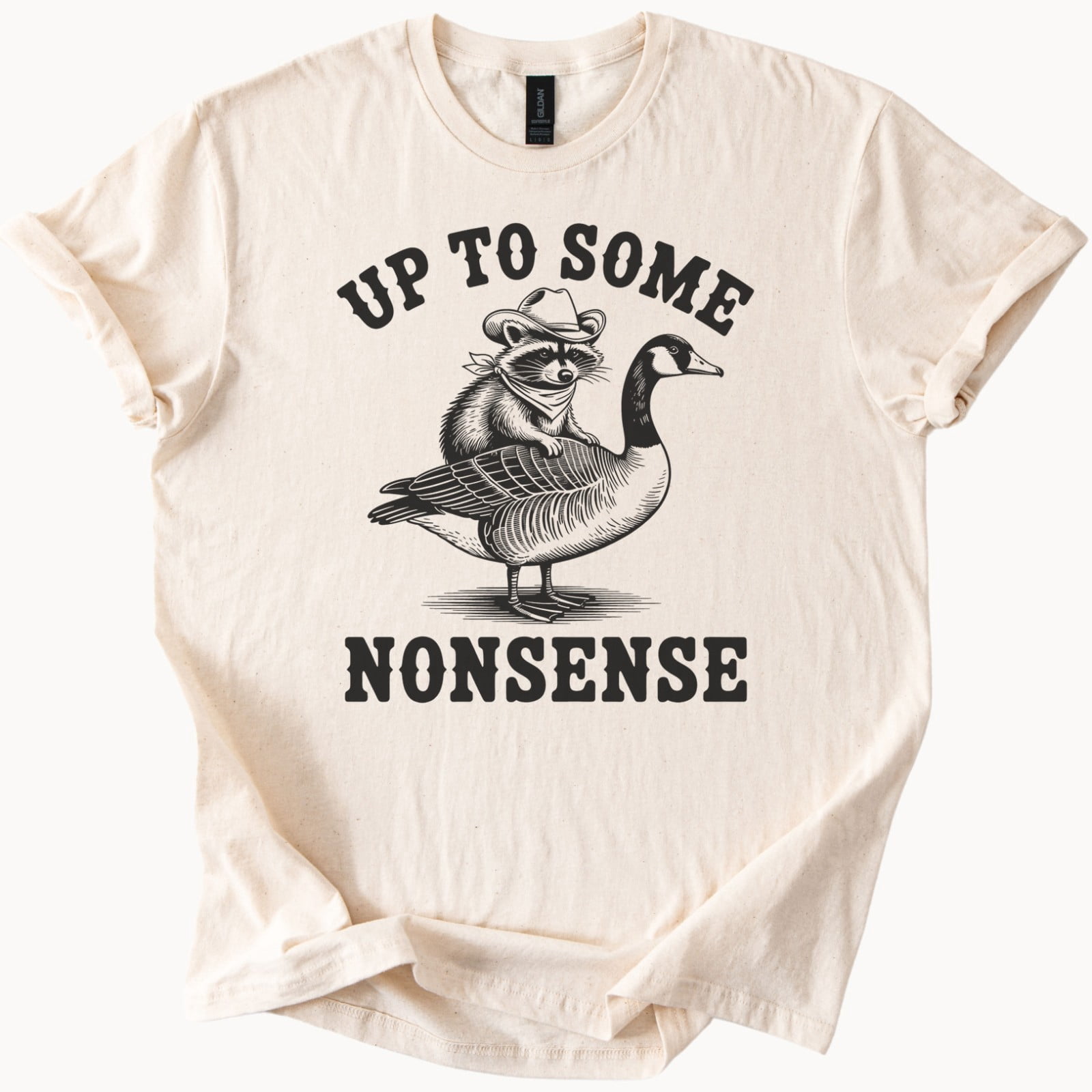 Riding Goose Up To Some Nonsense Animal Graphic T-Shirt - Walmart.com