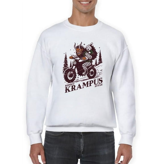 Riding Krampus Christmas Rebel Style Men's Sweatshirt