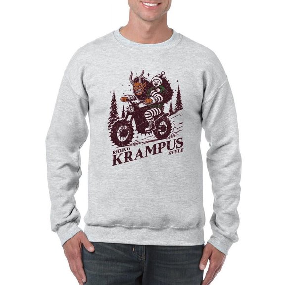 Riding Krampus Christmas Rebel Style Men's Sweatshirt