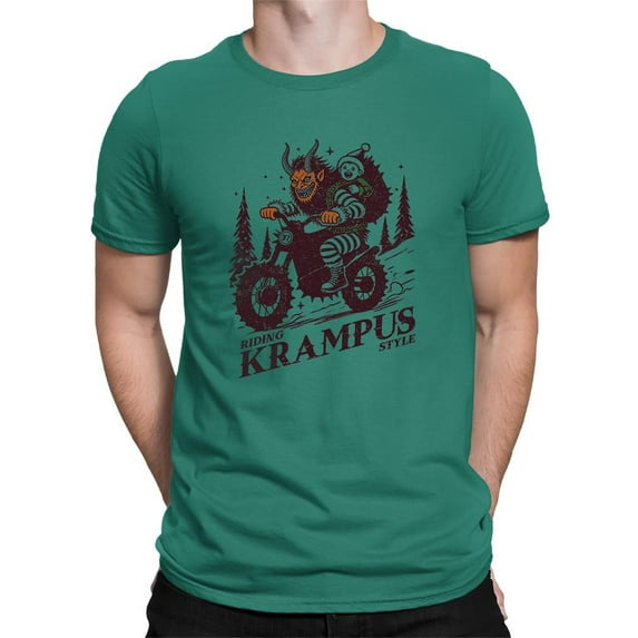 Riding Krampus Christmas Rebel Style Men's T-shirt