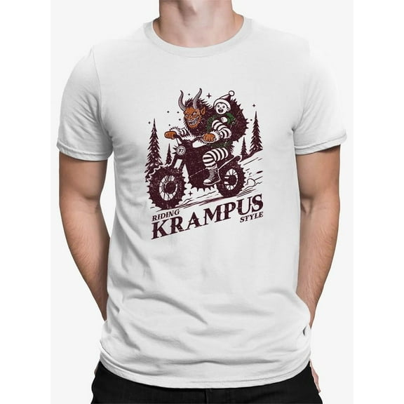 Riding Krampus Christmas Rebel Style T-shirt Men's