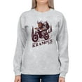 thumbnail image 1 of Riding Krampus Christmas Rebel Style Women's Sweatshirt, 1 of 4