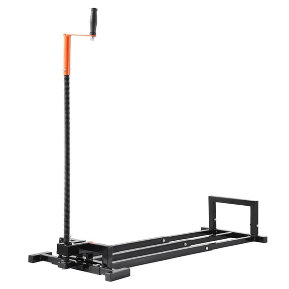 Riding Lawn Mower Lift Jack, 880 Lbs Capacity, Telescopic Maintenance Jack with Crank Handle and Power Tool Handle, Foldable Black