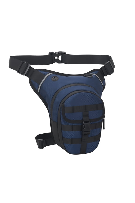 Riding Leg Bag Motorcycle Thigh Bag, Adjustable Waist Belt 35-47 Inches with MOLLE Webbing and Rainproof Construction, for Riding Hiking Urban Commuting Outdoor Sports