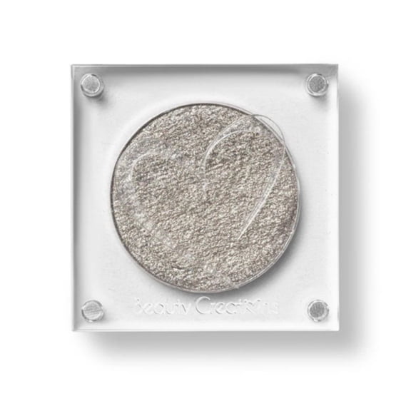 Beauty Creations - Riding Solo Single Pressed Eyeshadow, See U In Space, True Silver Shimmer, Cream-to-Powder Lid Topper, Cruelty-Free