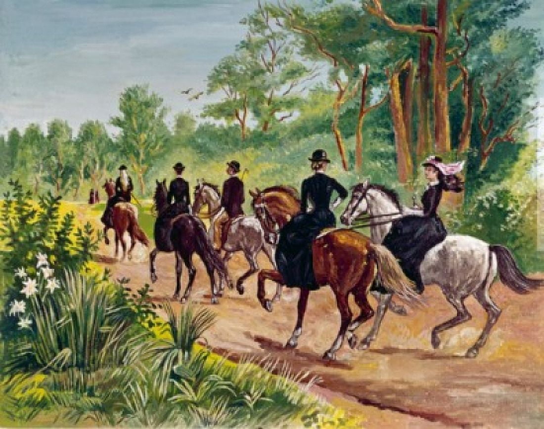 Riding To Church At Patterson Wilson John F (19th CBritish) Canvas Art - (18 x 24)