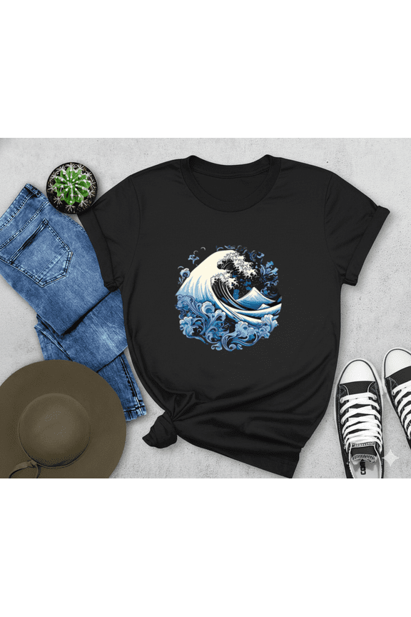 Riding Waves Billabong Surf Style Retro Beach Adventure Graphic Unisex T-Shirt, up to size 5XL