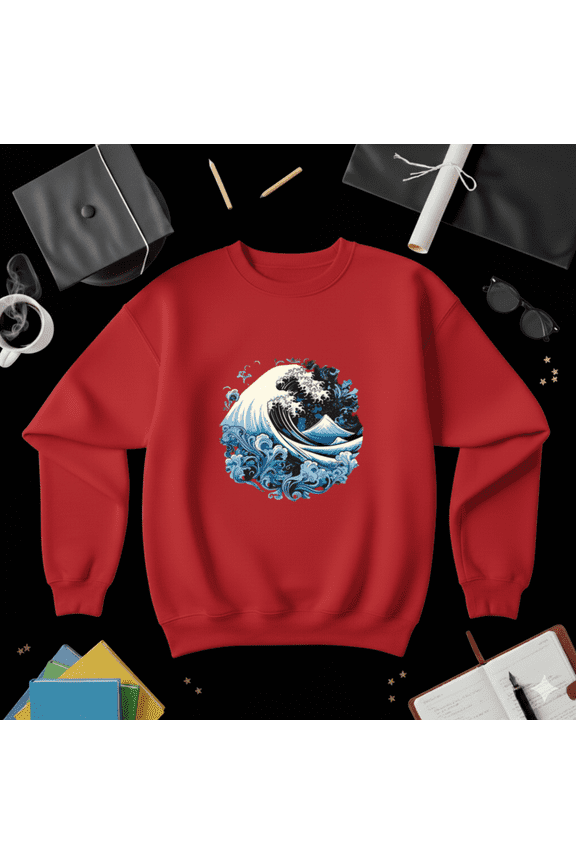 Riding Waves Catching Style Billabong Surf Retro Beach Graphic Sweatshirt, up to size 5XL