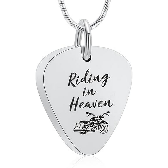 Riding in Heaven Urn Necklace for Ashes Motorcycle Rider Memorial Necklace Cremation Jewelry Urn Cremation Jewelry Memorial Ash Keepsake Gifts