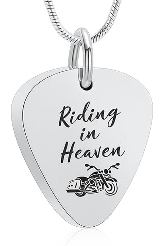 Riding in Heaven Urn Necklace for Ashes Motorcycle Rider Memorial Necklace Cremation Jewelry Urn Cremation Jewelry Memorial Ash Keepsake Gifts