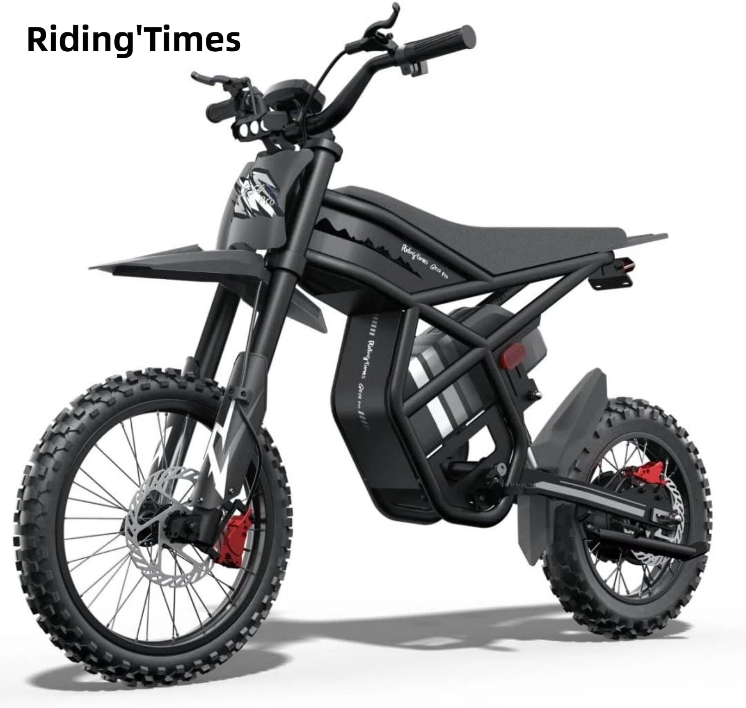 Riding'times Electric Dirt Bike for Teens Adults, 60V 25AH 40MPH Ebike with 14"/12" Motorcycle Tire, 3000W Dual Hydraulic Brakes Mountain Off-Road Dirtbike for Ages 13+