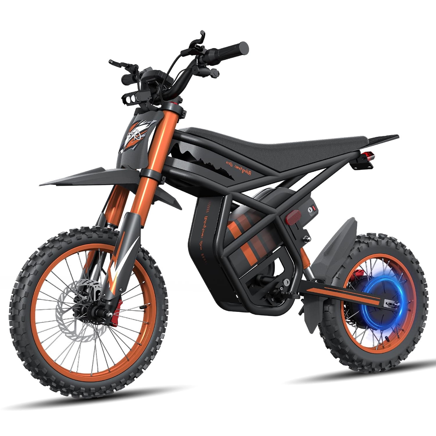 Riding'times Electric bicycles for Teens Adults,2000W(Peak)48V 27AH 37MPH Ebike,Hydraulic Brakes Mountain Off-Road E-Bike,14"/12" Motorcycle Tire UL2849