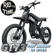 Ridingtimes GT73 Electric Dirt Bike 2400W Motor 37MPH 85-Mile Range 25 Off-Road Tires UL2849 Certified