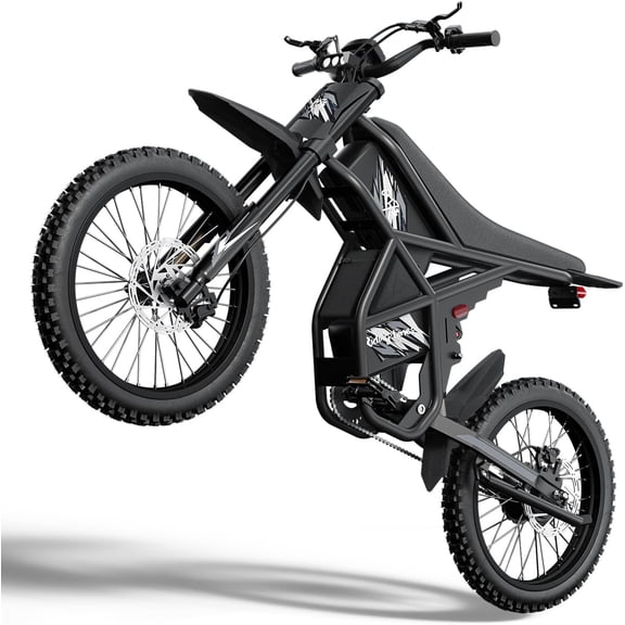 RidingTimes GT73 Electric Dirt Bike for Adults, 48V 36Ah Dual Battery, 2400W Motor, 37 MPH, 25" Off-Road Tires, Hydraulic Brakes Trail Dirt Bike with Inverted Fork, UL2849