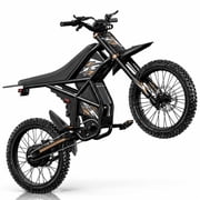 RidingTimes GT73 Pro 3000W Electric Dirt Bicycle for Adult, 60V 36Ah Dual Battery, 46 MPH, 25" Off-Road Tires, 230MM Hydraulic Brakes, Trail Dirt Bike with Inverted Fork, UL2849