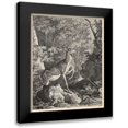 thumbnail image 1 of Ridinger 12x14 Black Modern Framed Museum Art Print Titled - Woodland Deer VII, 1 of 5