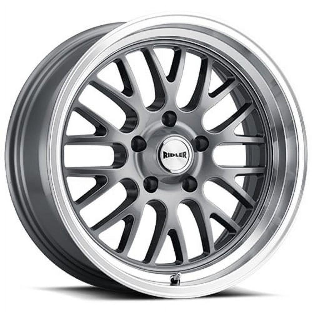 Ridler 607 18X9.5 5X127 6Et 83.82Cb Grey W/Machined Lip