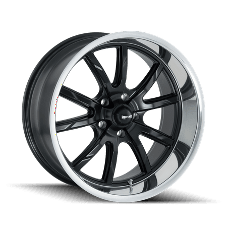 Ridler 650 17X8 5X120.65 0Et 83.82Cb Matte Black/Polished Lip