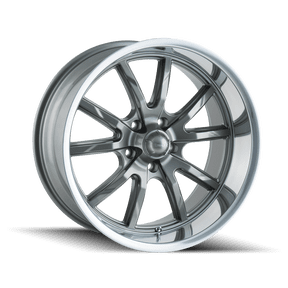 Ridler 650 18X9.5 5X114.3 0Et 83.82Cb Grey/Polished Lip