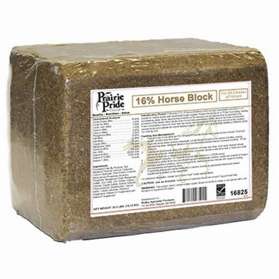 Ridley 16825 Prairie Pride 33 lbs. 16 Percent Horse Block