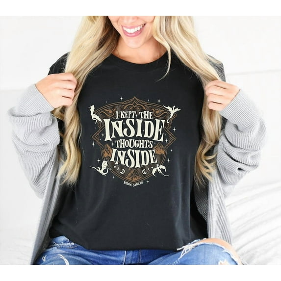 Ridoc Quest Squad T-Shirt, I Kept The Inside Thoughts Inside Shirt, Onyx Storm Fourth Wing Shirt For Fans, Bookish Gift, Gift for Her