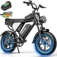 thumbnail image 1 of Ridstar Electric Bike for Adults,1500W 30MPH,48V/20AH Electric Motorcycle, 16" Fat Tire Full Suspension Mountain Bike UL2849, 1 of 6