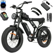 Ridstar Electric Bike for Adults,Peak 1500W 30MPH,48V 15.6Ah Electric Bicycle,Full Suspension Mountain Bike UL2849