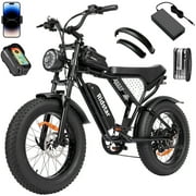Ridstar Electric Bike for Adults,Peak 1500W 30MPH,48V 15.6Ah Electric Bicycle,Full Suspension Mountain Bike UL2849