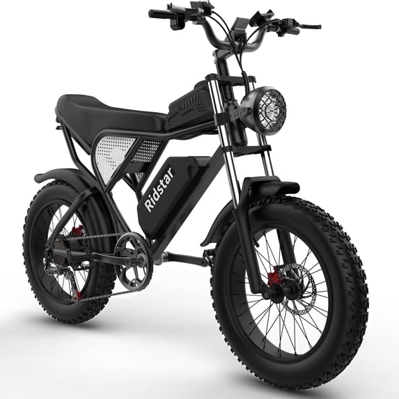 Ridstar Electric Bike for Adults ,1500W 48V/20Ah Up to 33MPH/50Miles,20" Fat Tire Mountain Bike UL2849