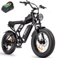 thumbnail image 1 of Ridstar Electric Bike for Adults Q20,1200W 30MPH,48V 15.6Ah Electric Bicycle,7 Speed Full Suspension Mountain Bike UL2849, 1 of 7