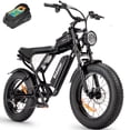 thumbnail image 1 of Ridstar Electric Bike for Adults,1200W 30MPH,48V 15.6Ah Electric Bicycle,7 Speed Full Suspension Mountain Bike UL2849, 1 of 7