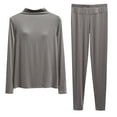 thumbnail image 1 of Riecok 2 Piece Pajama Set for Women Long Sleeve Tops and with Padded Pants Solid Warm Fuzzy Sleepwear, 1 of 2