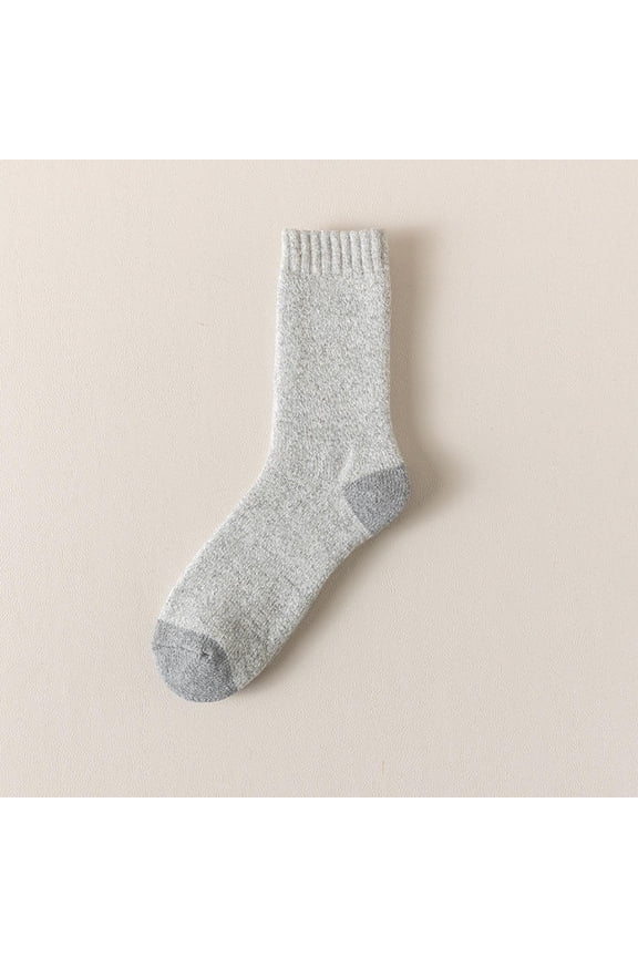 5 Pairs Cotton Socks for Women Thick Thermal Cushioned Crew Socks Mid Calf Stretched Soft Comfortable Socks for Travel Hiking and Running