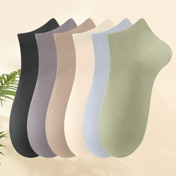 Riecok 6 Pairs Mens Ankle Socks Cushioned Crew Socks Low Cut Stretched Breathable Soft Comfortable Socks for Travel Hiking and Running