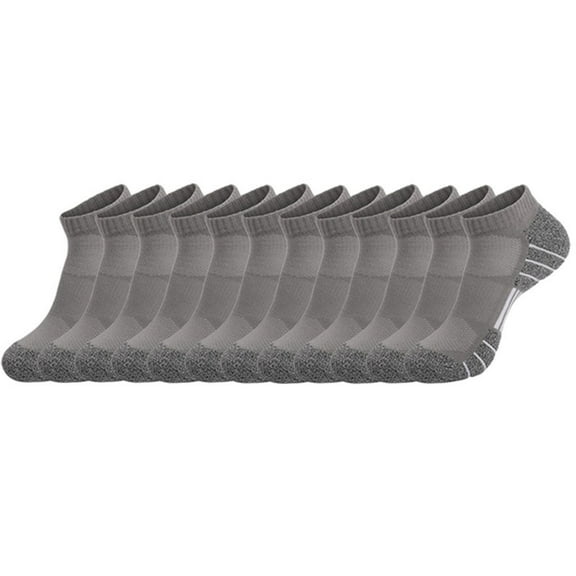 Riecok 6 Pairs Mens Ankle Socks Thick Thermal Non Slip Grip Crew Socks Low Cut Breathable Soft Comfortable Socks for Travel Hiking and Running