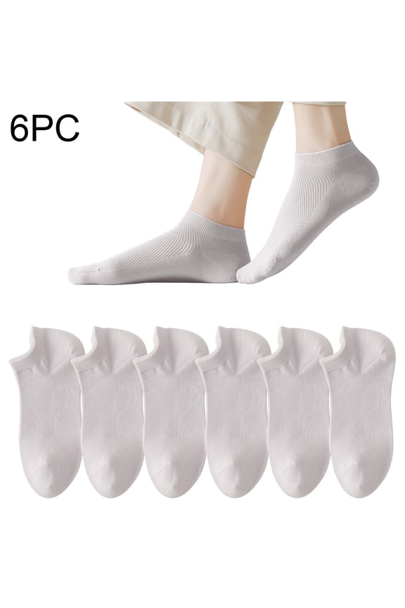 6 Pairs Womens Socks No Show Lightweight Non Slip Grip Crew Ankle Socks Low Cut Stretched Breathable Soft Cozy Socks for Everyday Wear