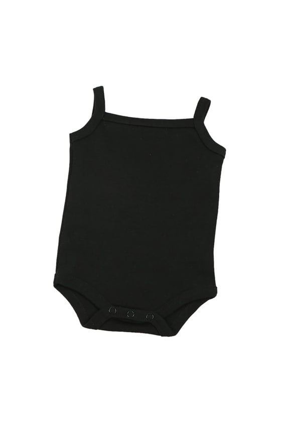 Baby Infant Toddler Ribbed Sleeveless Bodysuit Jumpsuit Unisex Solid Color Summer Suspender 0-24 Months Black 0 Month