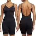 thumbnail image 1 of Riecok Backless Bodysuit Shapewear for Women Seamless Stretchy Sleeveless Jumpsuits Solid Workout Yoga Shapewear, 1 of 6