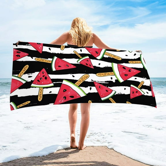 Riecok Beach Towels Sea to Summit Summer Ultra Soft Beach Towels Hand Towels for Bathroom Multicolor