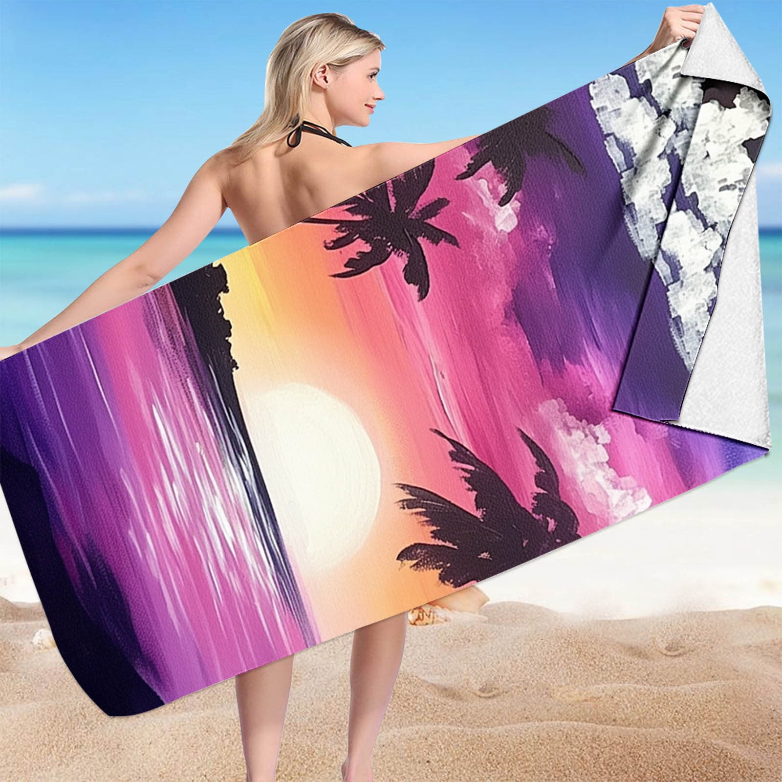 Riecok Beach Towels Towels for Bathroom Summer For Kids/Children/Adults ...