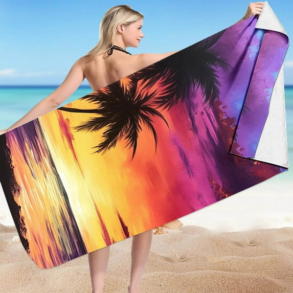 Riecok Beach Towels for Kids Hand Towels for Bathroom Summer For Kids/Children/Adults Towels for Bathroom Red 75x150cm