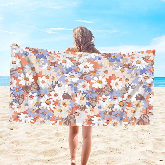 Riecok Beach Towels turkish towels Summer Summer Vacation Beach Towels wash cloth Multicolor