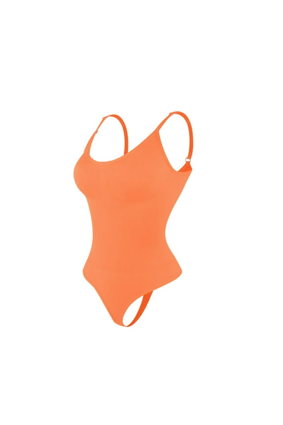 Bodysuit Romper for Women Seamless Stretchy Sleeveless Jumpsuits Solid Spaghetti Strap Workout Shapewear