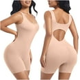 thumbnail image 1 of Riecok Bodysuit Romper for Women Seamless Stretchy Sleeveless Jumpsuits Solid Spaghetti Strap Workout Yoga Shapewear, 1 of 5