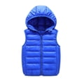 thumbnail image 1 of Riecok Boys Girls Quilted Vest Zip up Sleeveless Jackets Solid Lightweight Hooded Waistcoat Soft Cozy Outerwear, 1 of 7