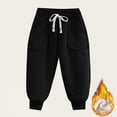 thumbnail image 1 of Riecok Boys Jogger Sweatpants Elastic Waist with Pockets Solid Color Casual Trackpants Black 2 Years, 1 of 5