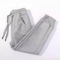 thumbnail image 1 of Riecok Boys Jogger Sweatpants Waisted Drawstring with Pockets Solid Color Athletic Pull on Pants Gray 6-7Years, 1 of 8