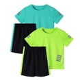 thumbnail image 1 of Riecok Boys Short Set Tracksuits Breathable Short Sleeve T Shirt Shorts Mesh Set of 2 Workout Outfits Sportwear Clothes, 1 of 4