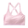 thumbnail image 1 of Riecok Bra for Girls with Padding Supportive Everday Bra Racerback Lightweight Breathable Training Bras Pink 130/M, 1 of 7